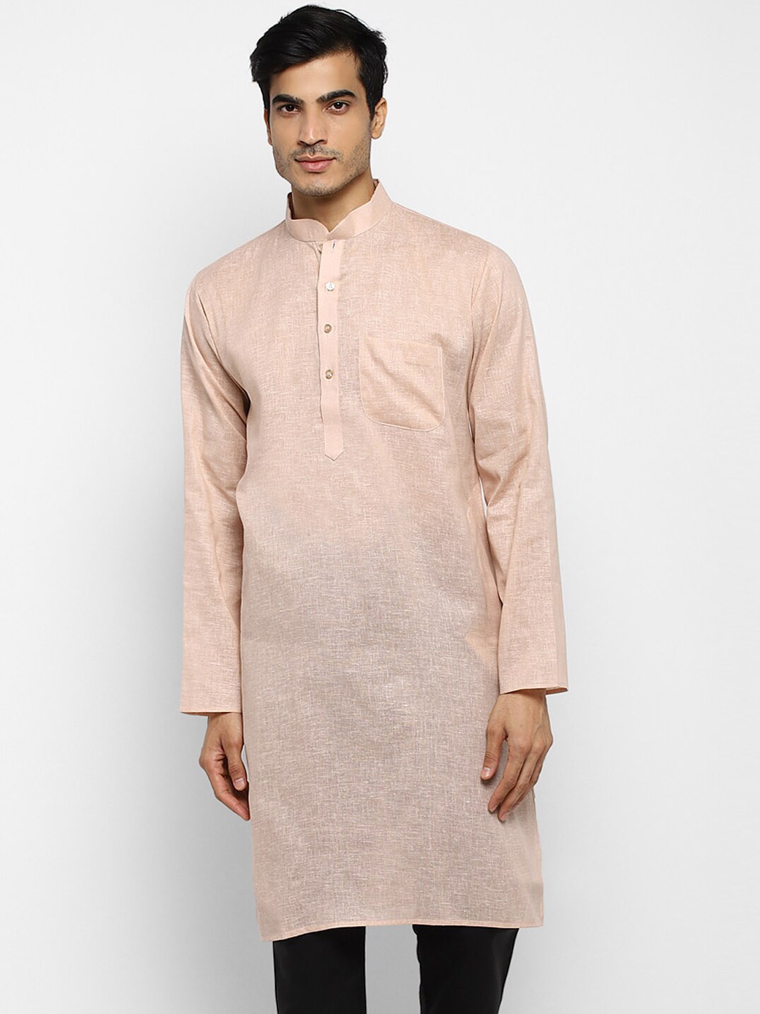 

ROYAL KURTA Men Brown Pure Cotton Kurta with Churidar