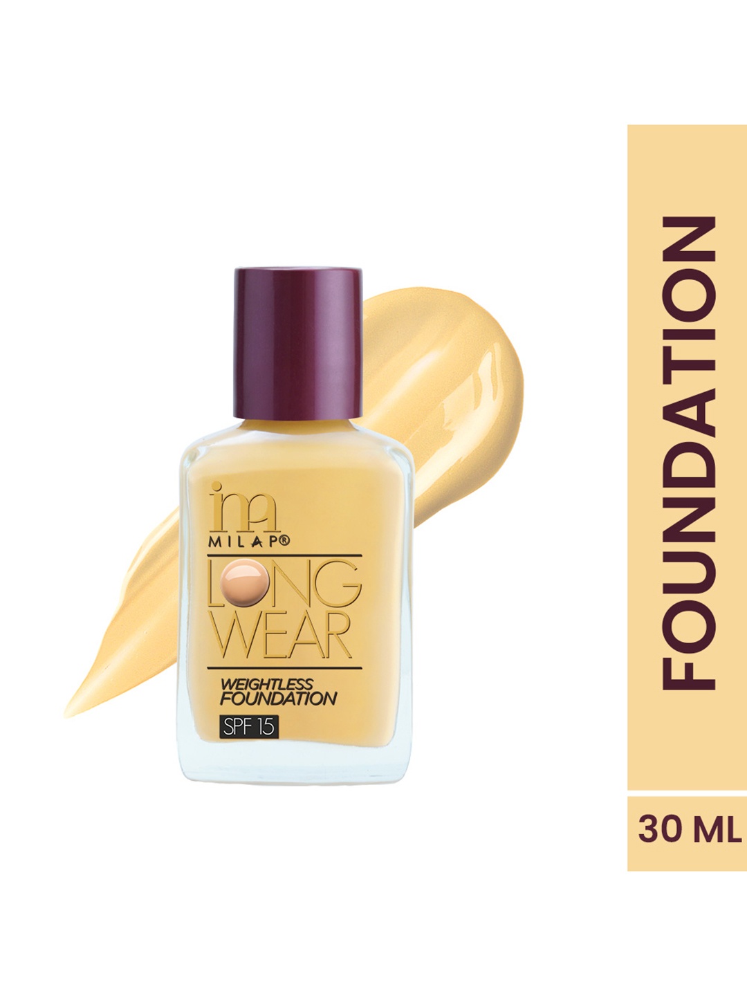 

MILAP Long-wear Weightless Liquid Foundation Natural- 30ml, Yellow