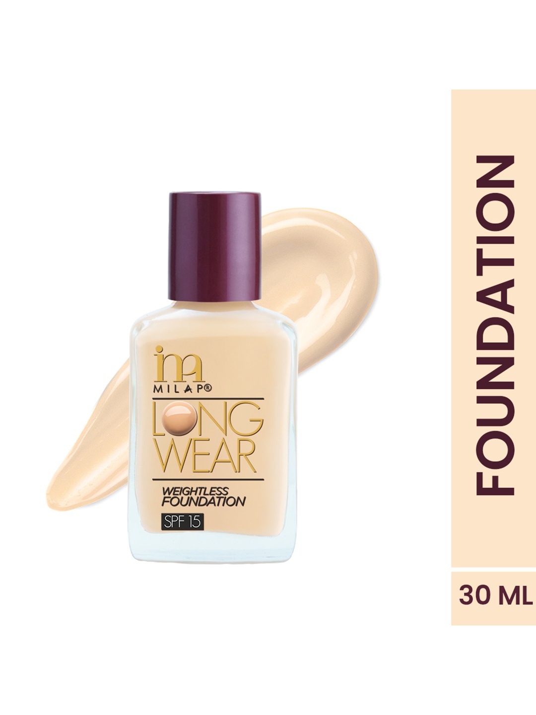 

MILAP Long-wear Weightless Liquid Foundation ,Skin - 30ml, Yellow