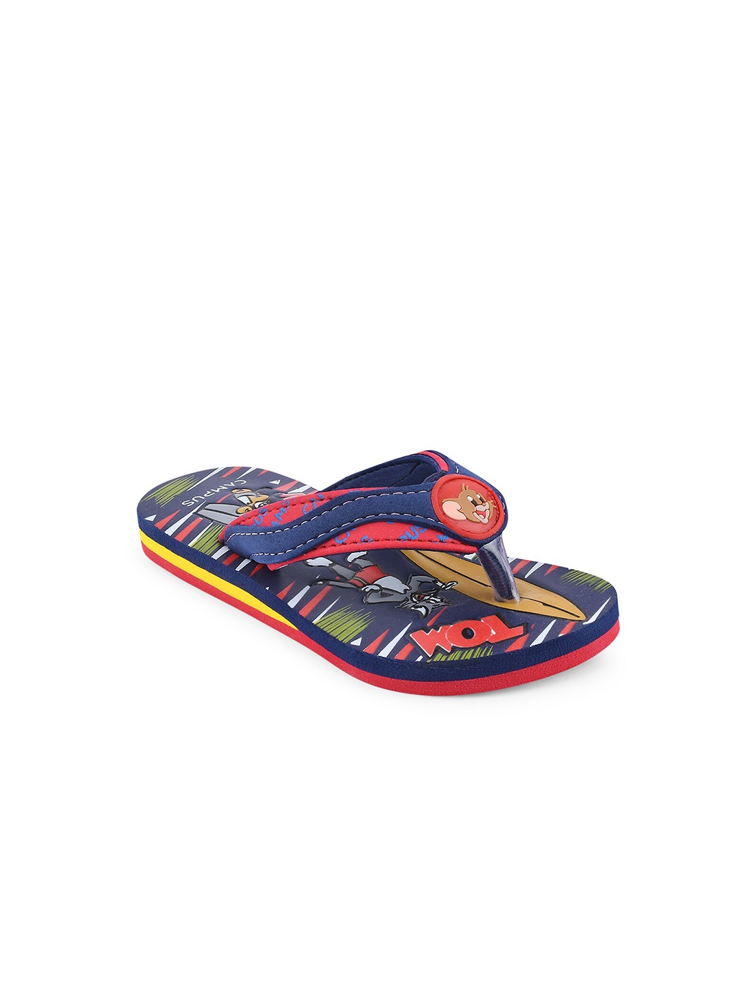 

Campus Unisex Kids Blue & Red Printed Rubber Sliders