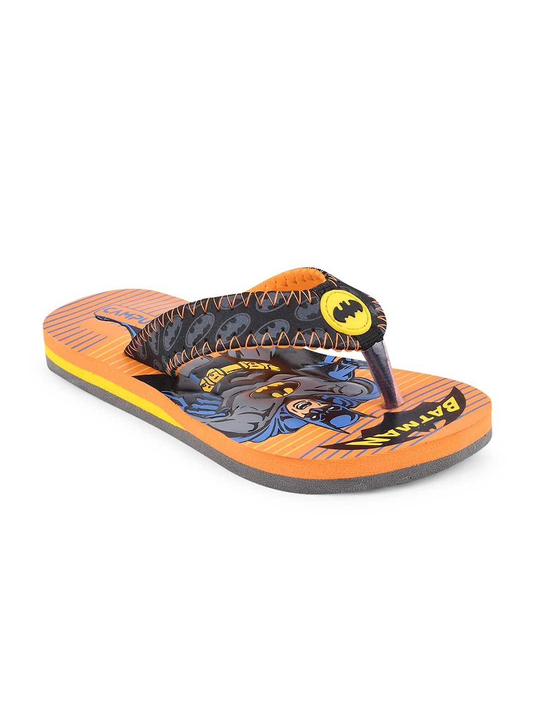 

Campus Unisex Kids Orange & Grey Rubber Thong Flip-Flops