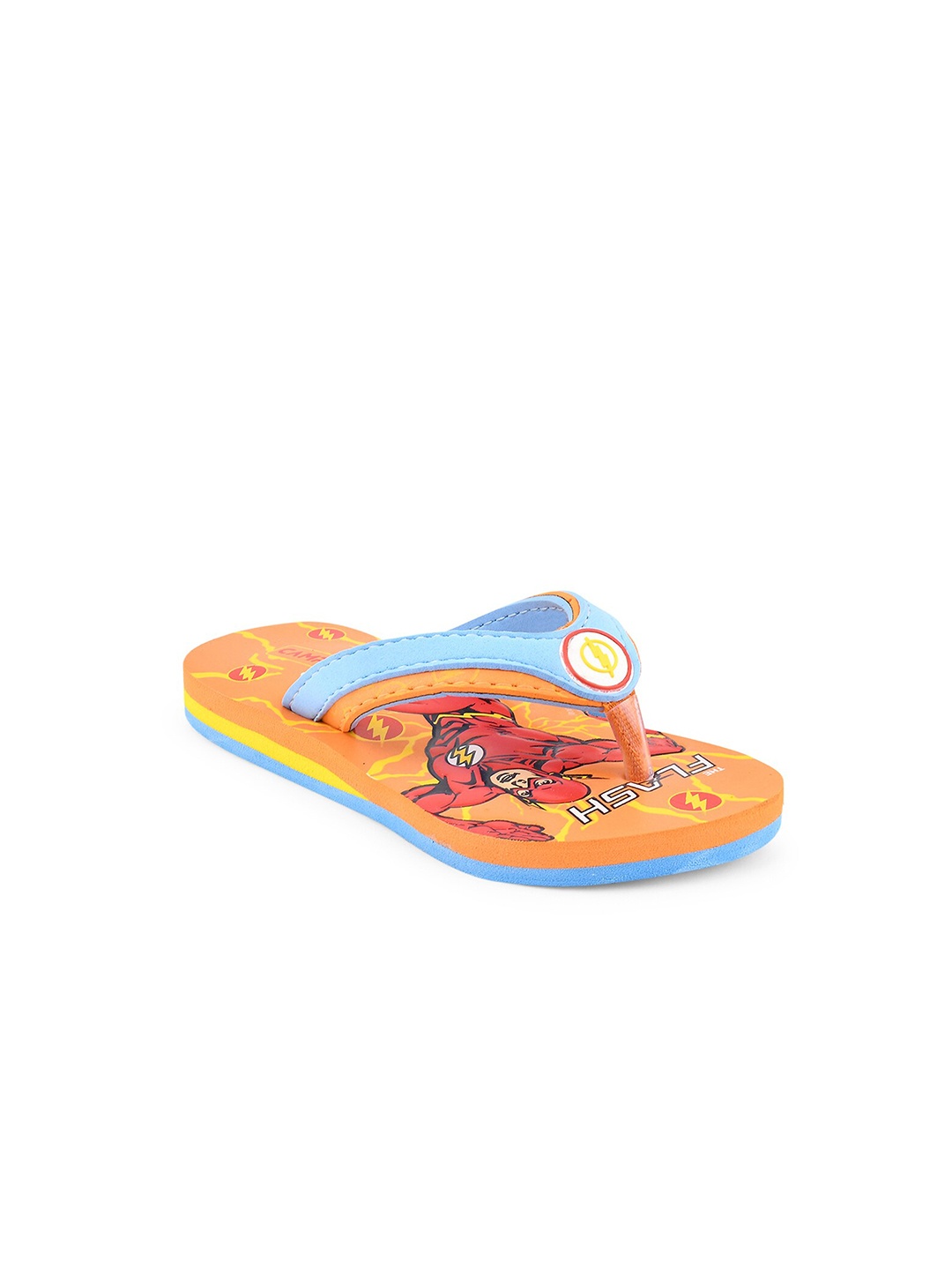 

Campus Unisex Kids Orange & Blue Printed Rubber Sliders