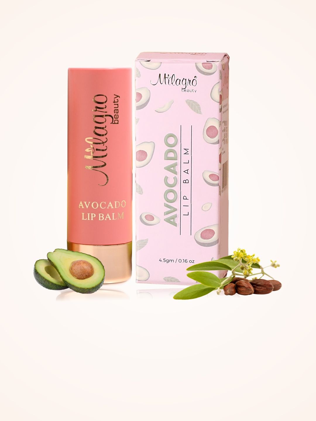

Milagro beauty Moisturizing and Repairing Formula Avocado Lip Balm, Pink