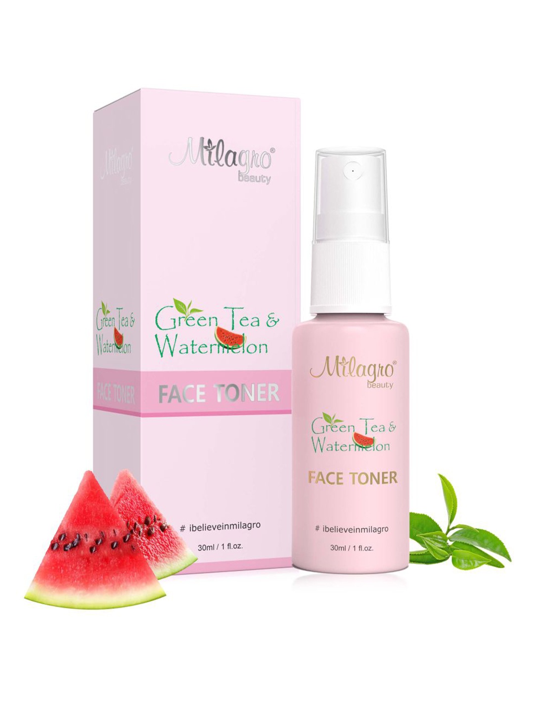 

Milagro beauty Watermelon & Green Tea Toner 30ml, Pink