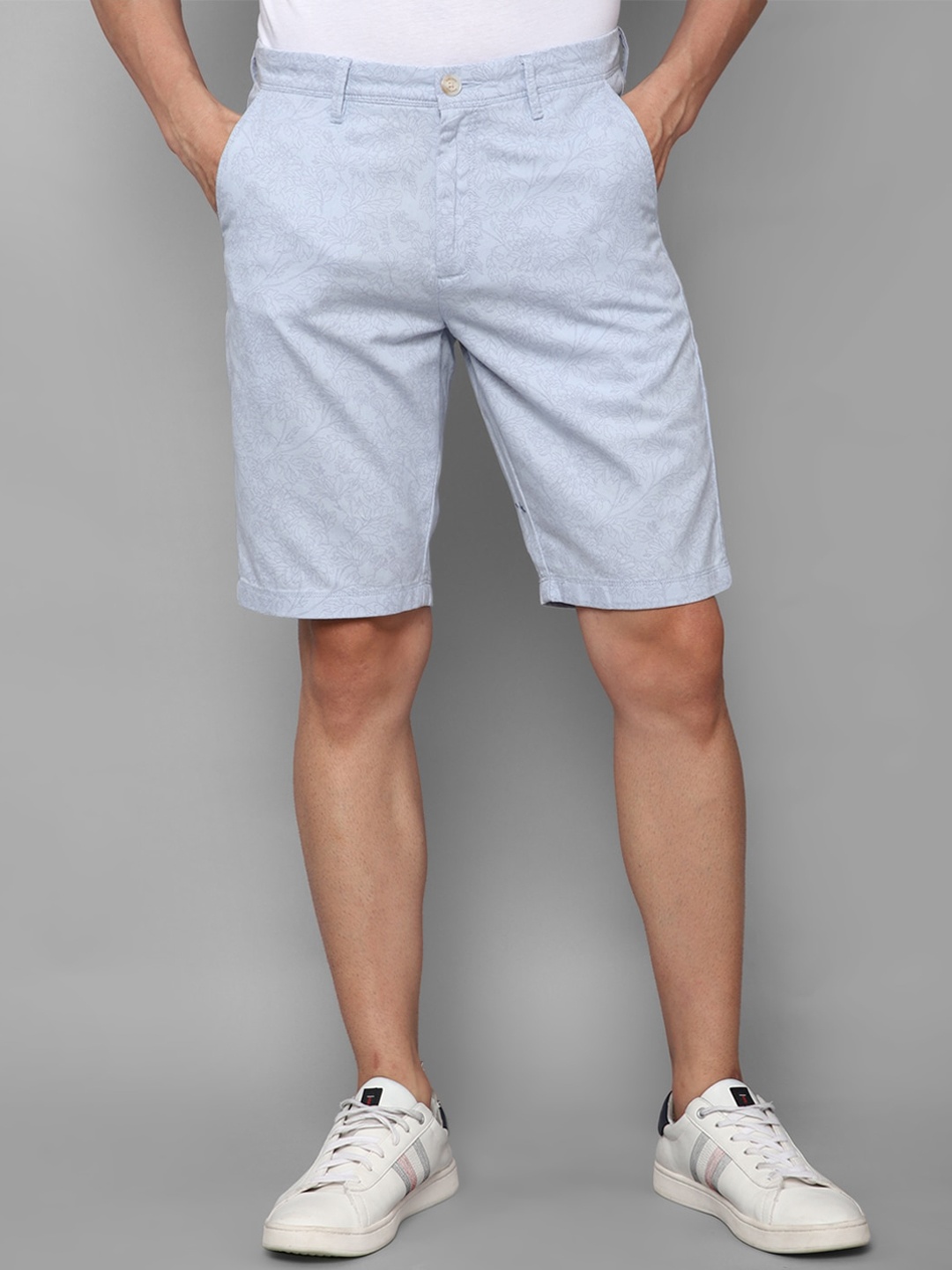 

Allen Solly Men Blue Printed Slim Fit Shorts