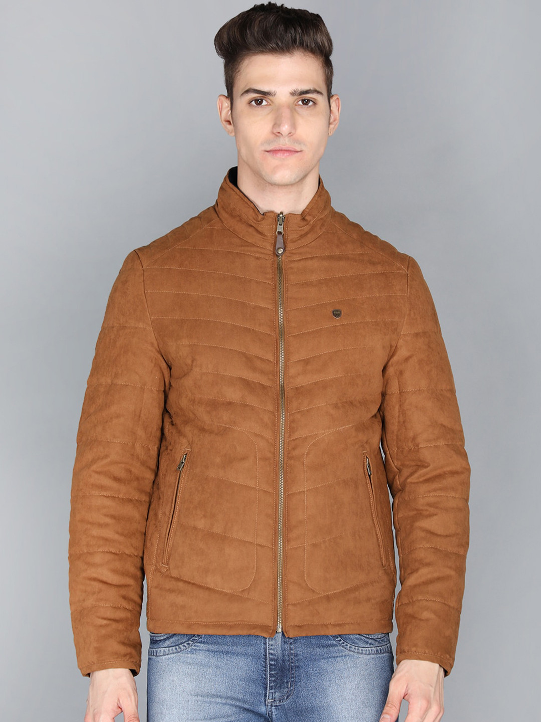 

LURE URBAN Men Tan Reversible Biker Jacket