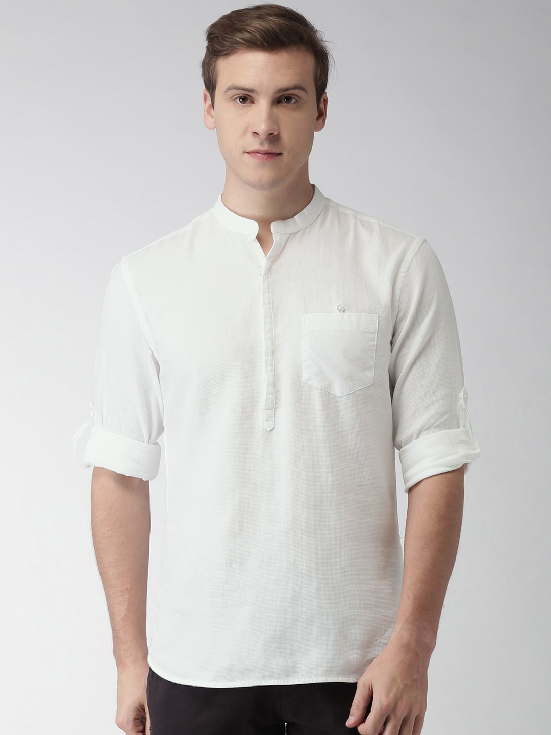 

Celio Men White Regular Fit Solid Casual Shirt
