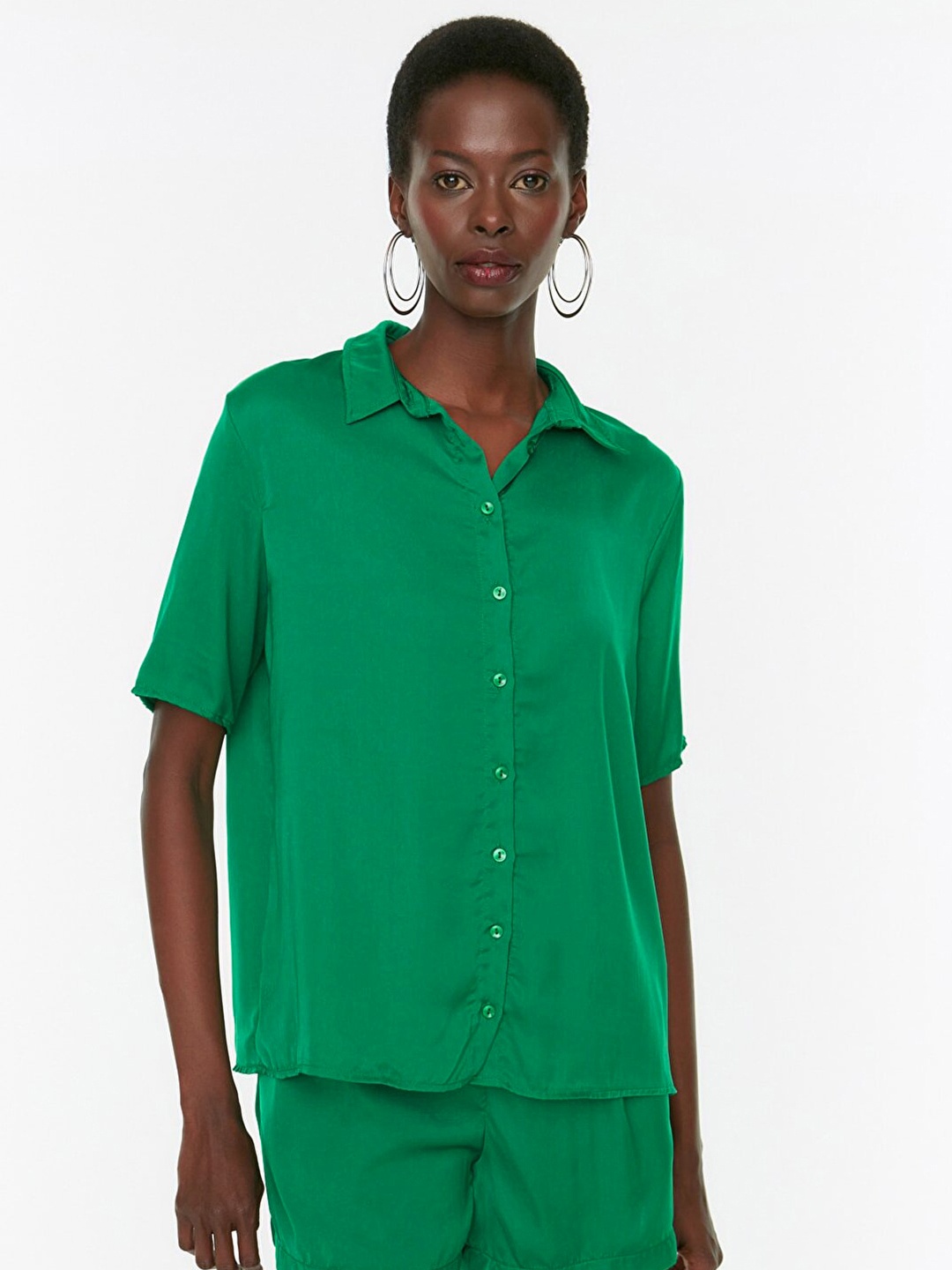 

Trendyol Women Green Casual Shirt