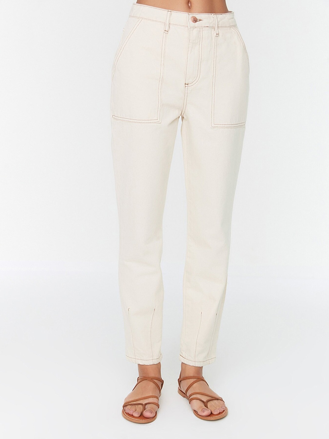 

Trendyol Women Off White Jeans