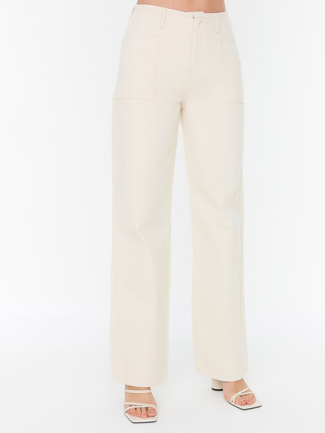 

Trendyol Women Off White Jeans