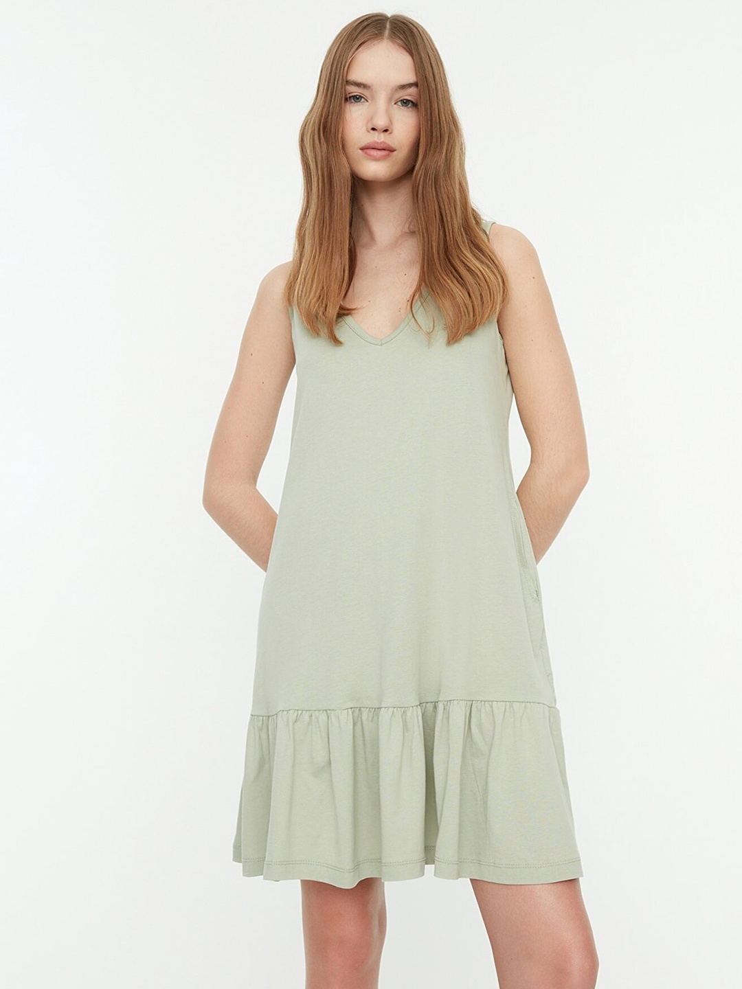 

Trendyol Green A-Line Dress