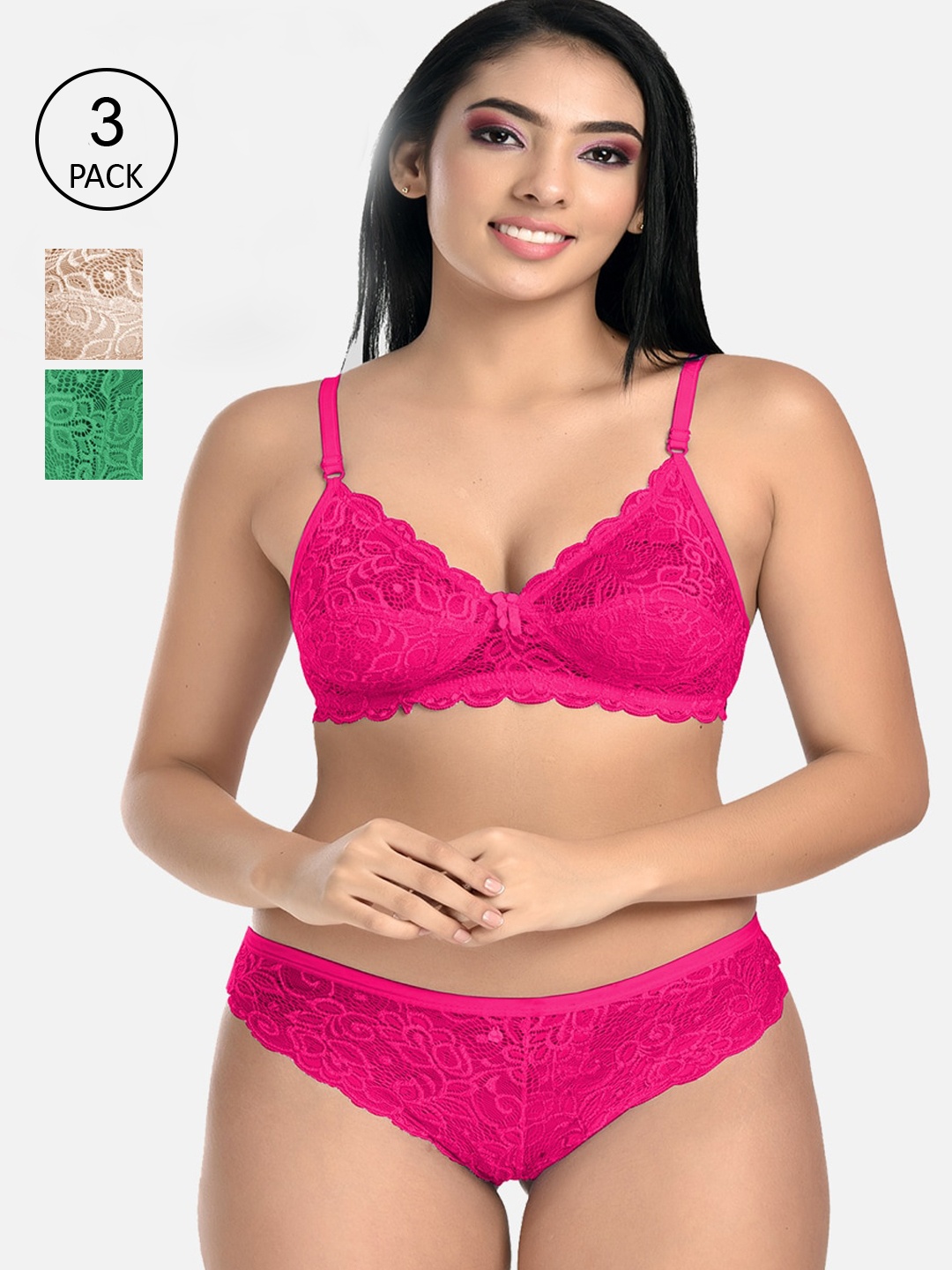 

StyFun Women Beige Lingerie Set