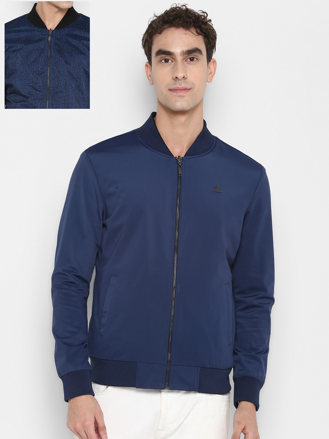 

Turtle Men Blue Reversible Outdoor Bomber Jacket