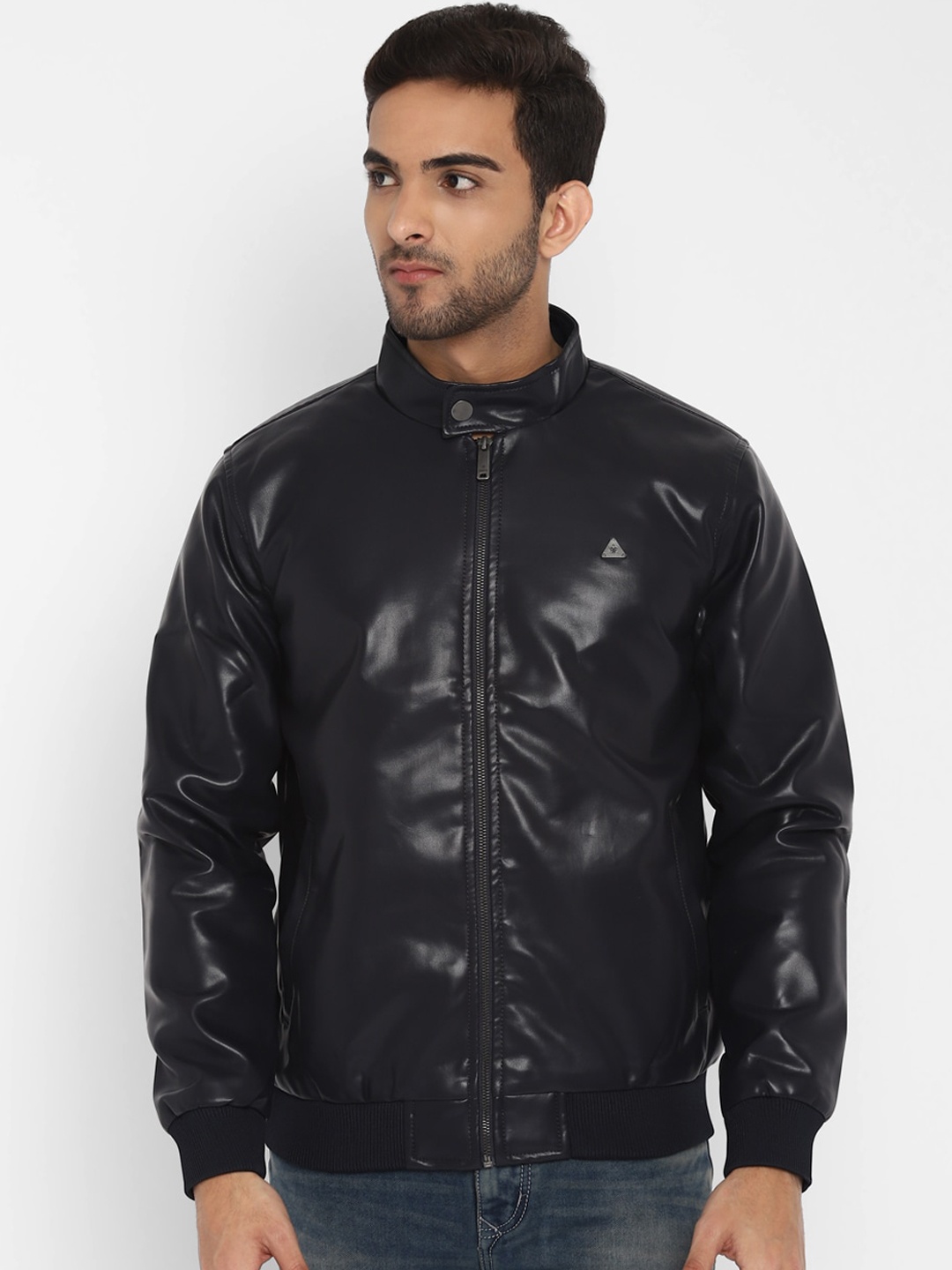 

Turtle Men Navy Blue Windcheater Outdoor Biker Jacket