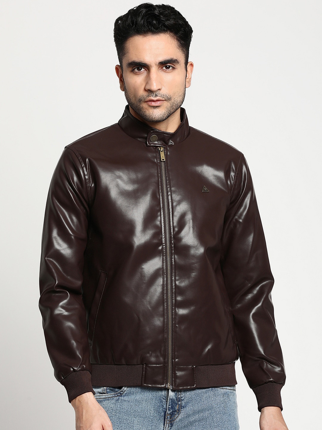 

Turtle Men Brown Windcheater Outdoor Biker Jacket