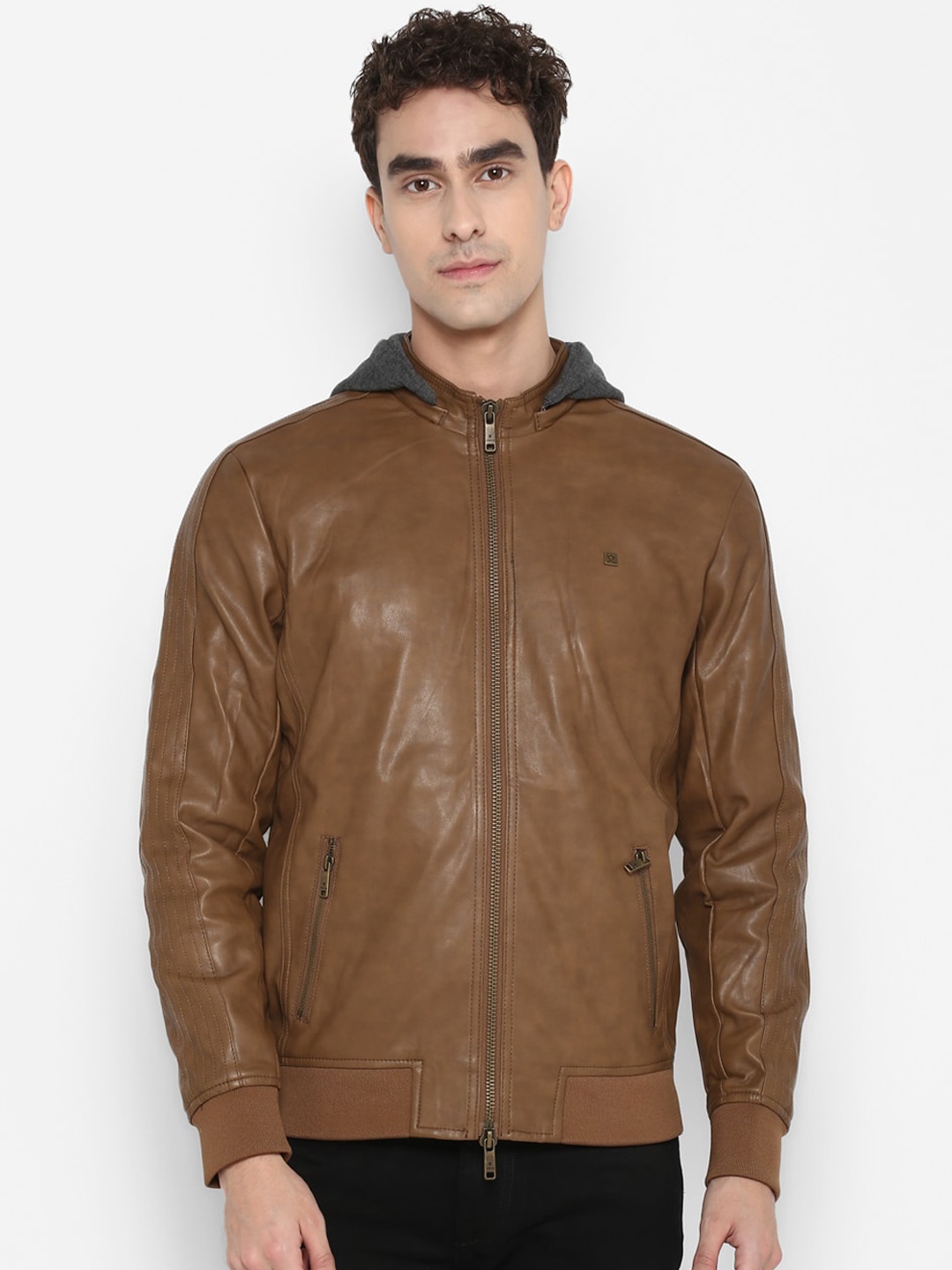 

Turtle Men Tan Windcheater Outdoor Biker Jacket