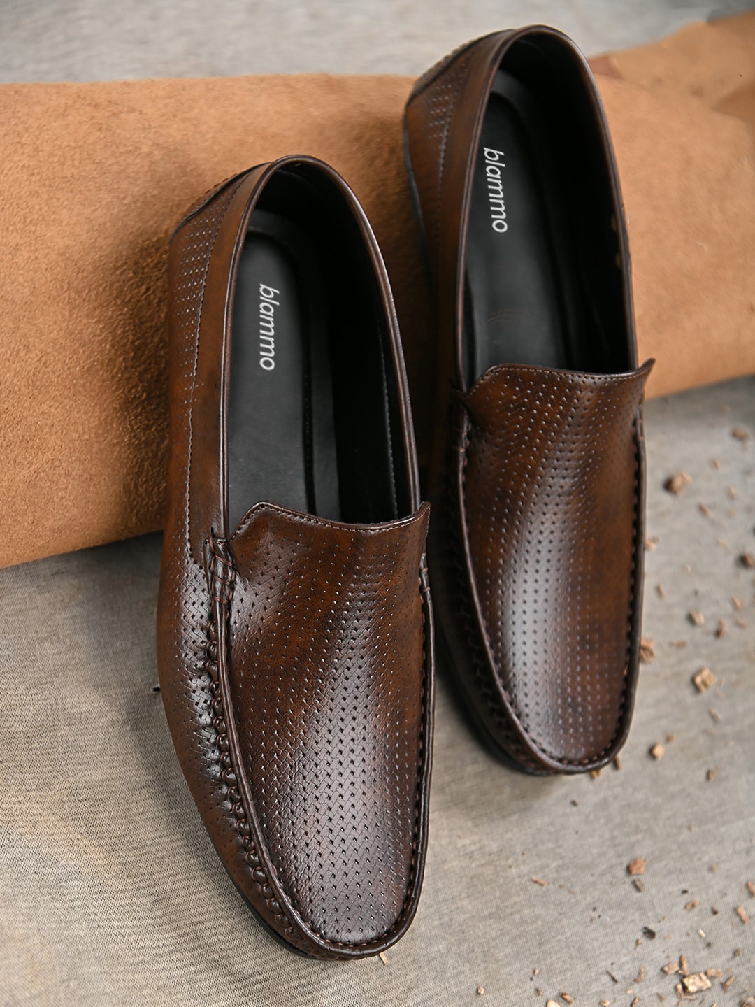 

Blammo Men Brown Perforations Loafers