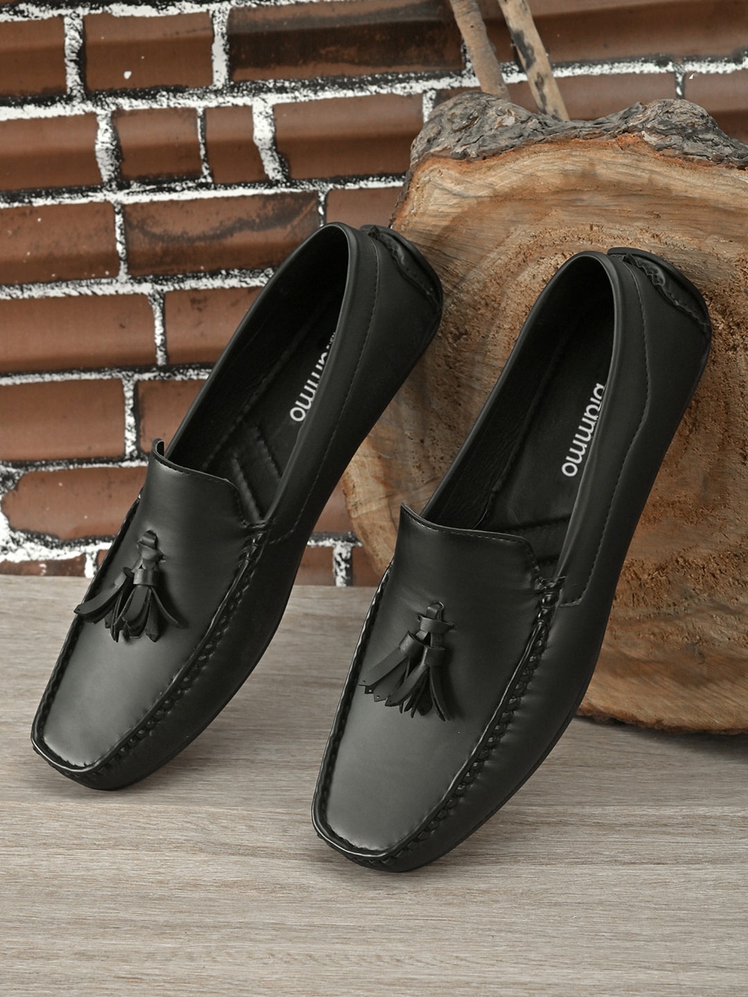 

Blammo Men Black Perforations Loafers