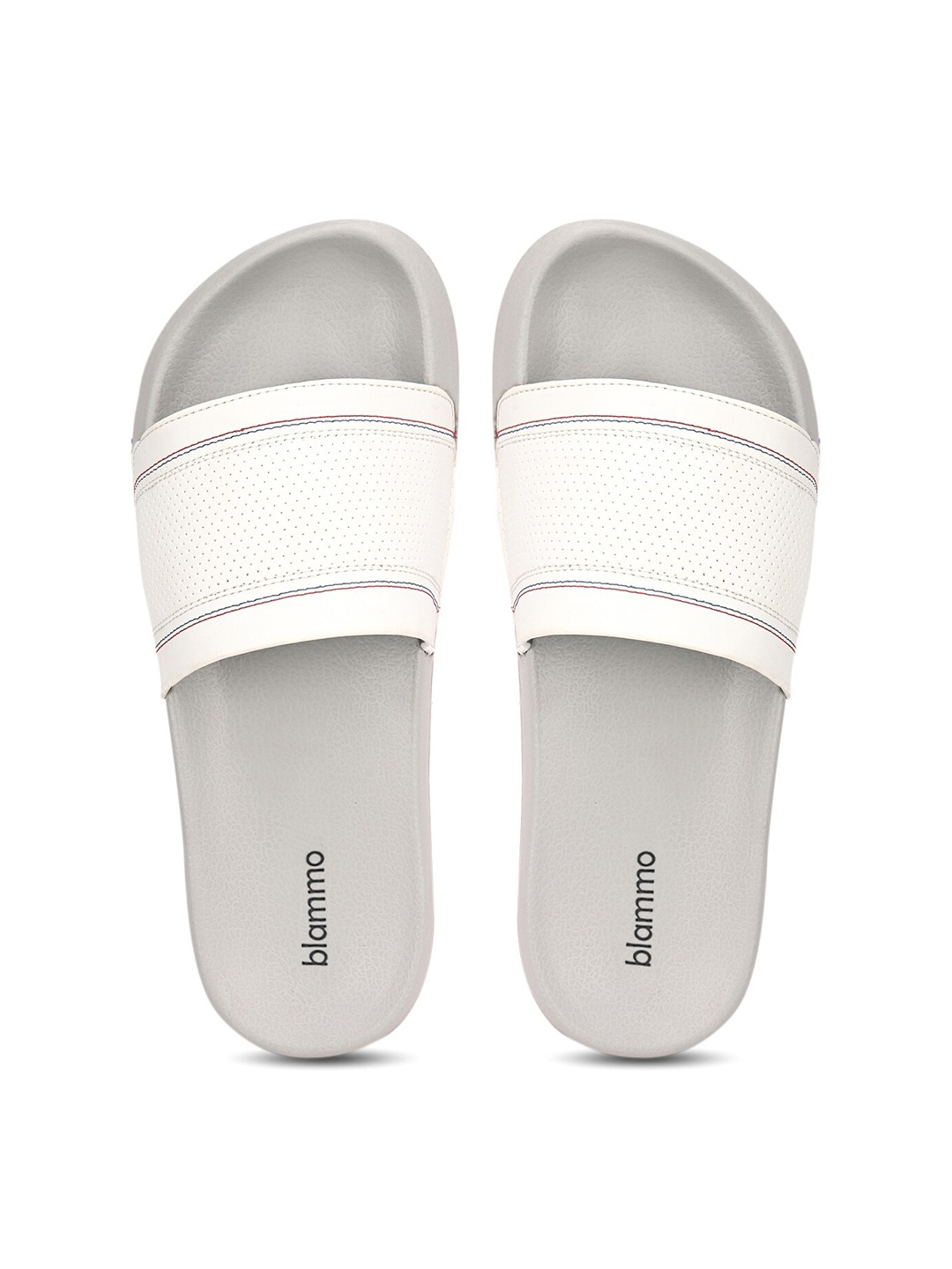 

Blammo Men White & Grey Sliders