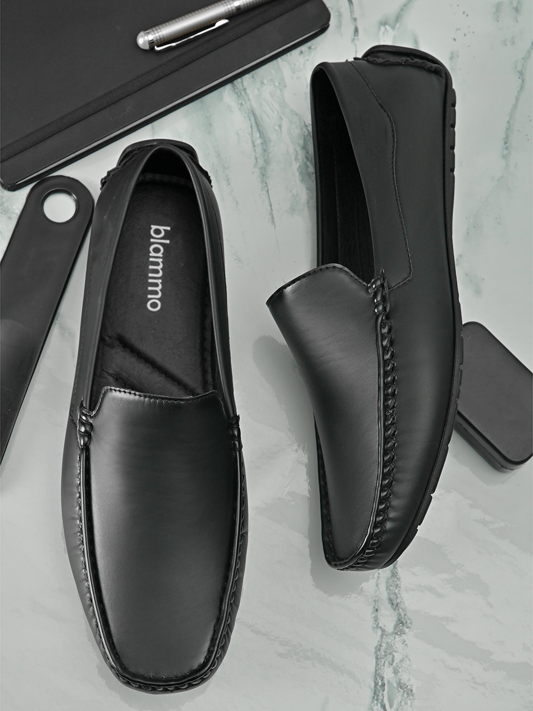 

Blammo Men Black Driving Shoes