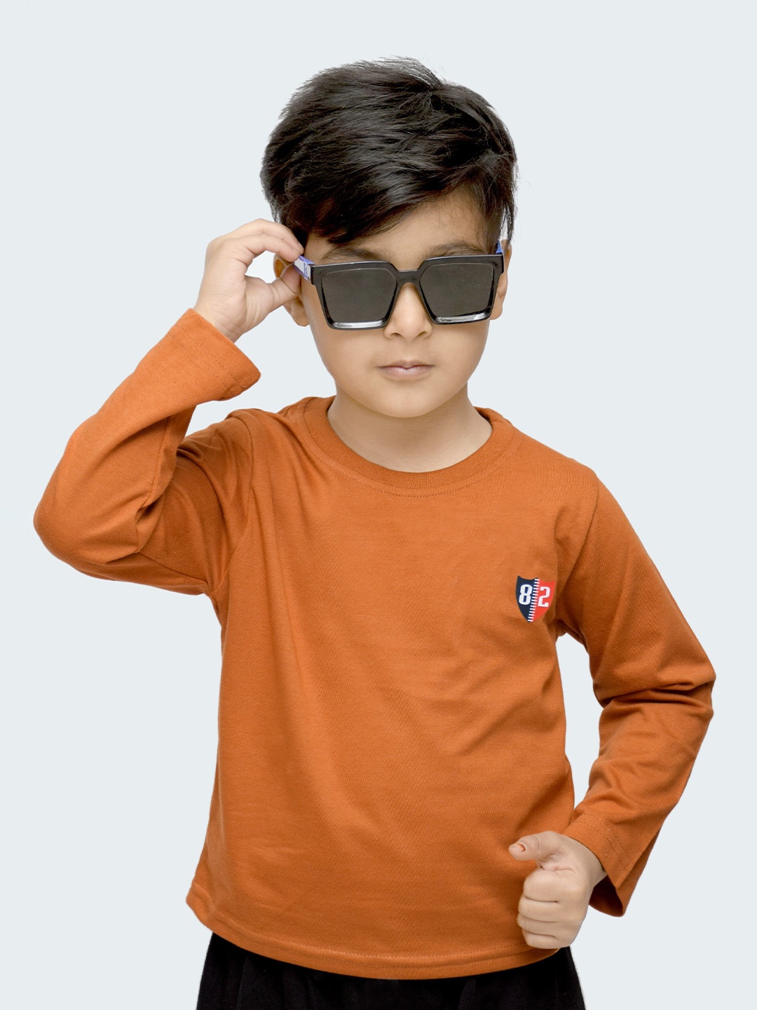 

3BROS Kids Gold-Toned Applique T-shirt