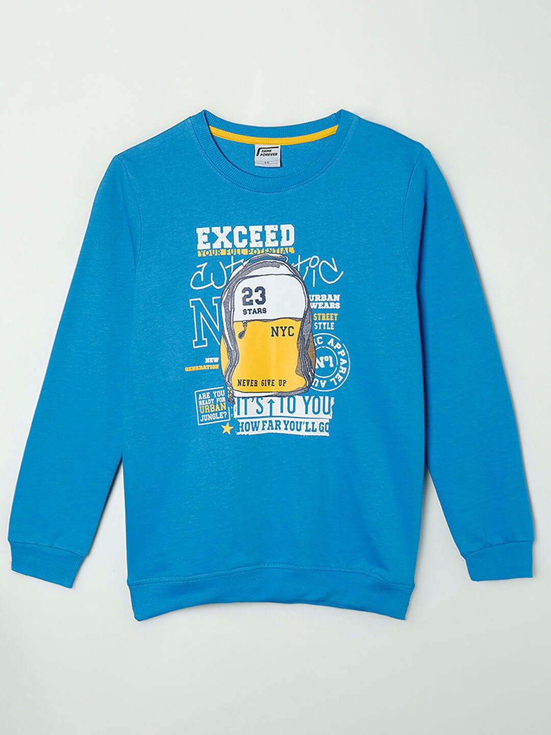 

Fame Forever by Lifestyle Boys Blue Printed Sweatshirt