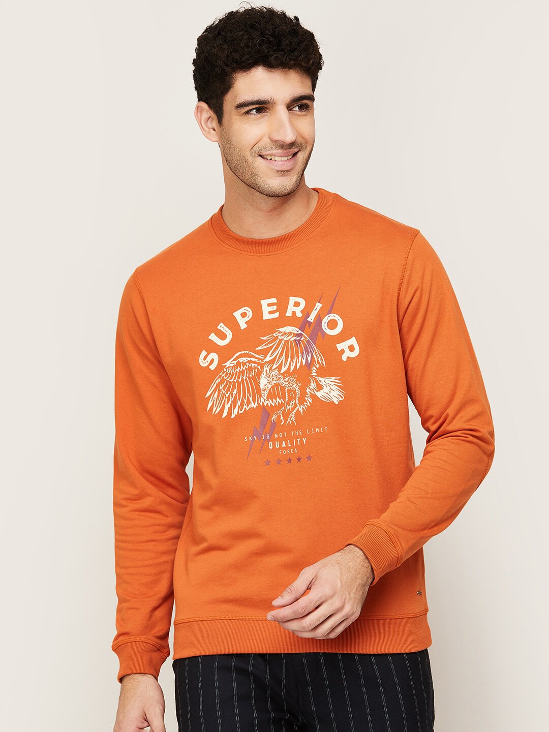 

Forca by Lifestyle Men Brown Printed Sweatshirt