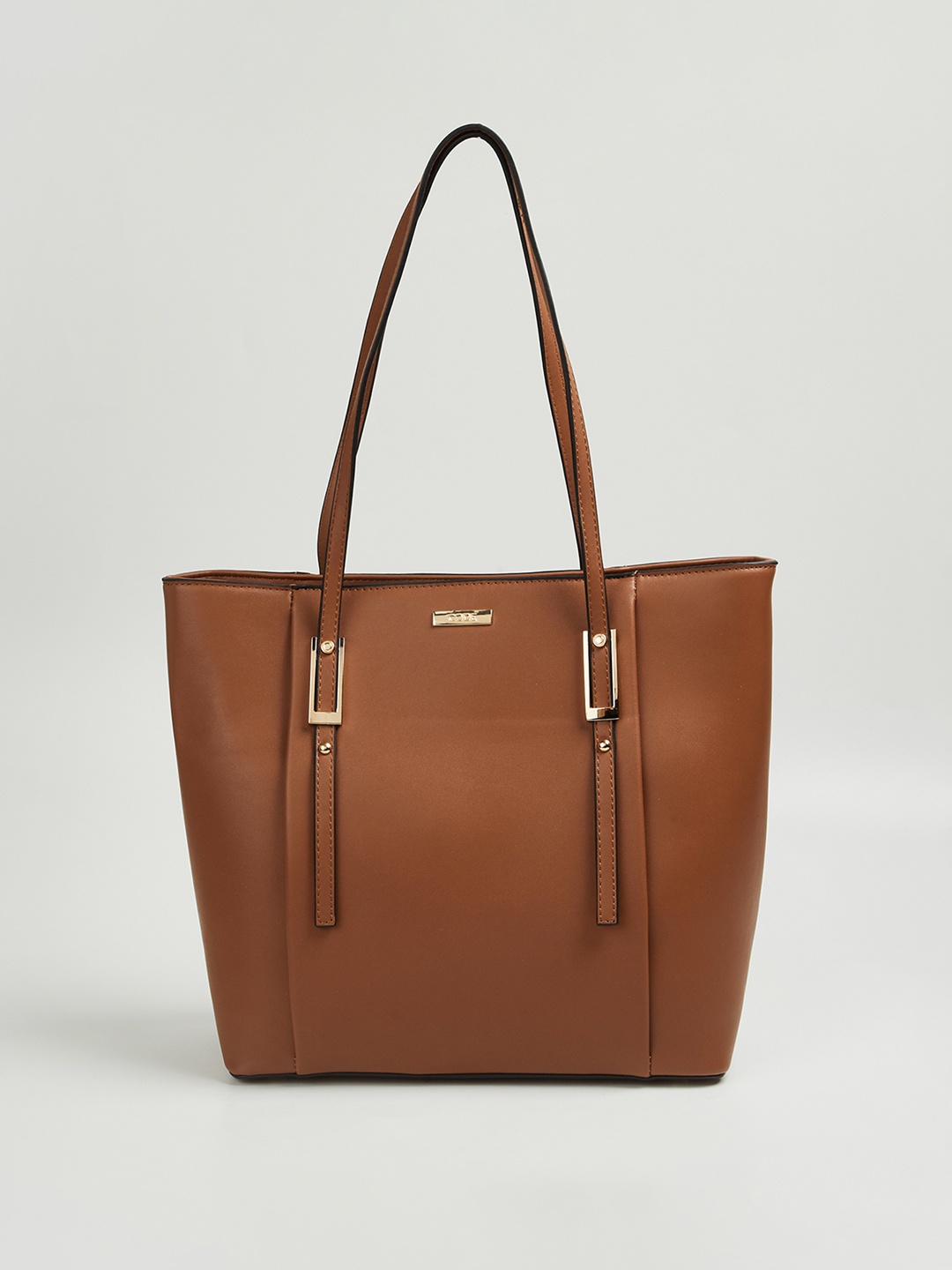 

CODE by Lifestyle Brown Structured Shoulder Bag with Tasselled
