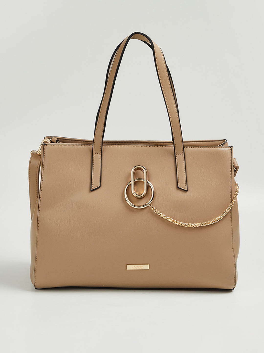 

CODE by Lifestyle Khaki Structured Handheld Bag