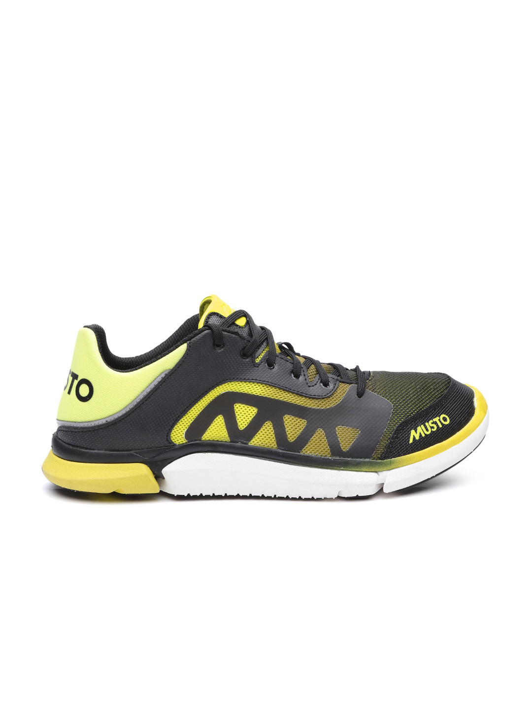

Clarks Men Black & Yellow Running Shoes