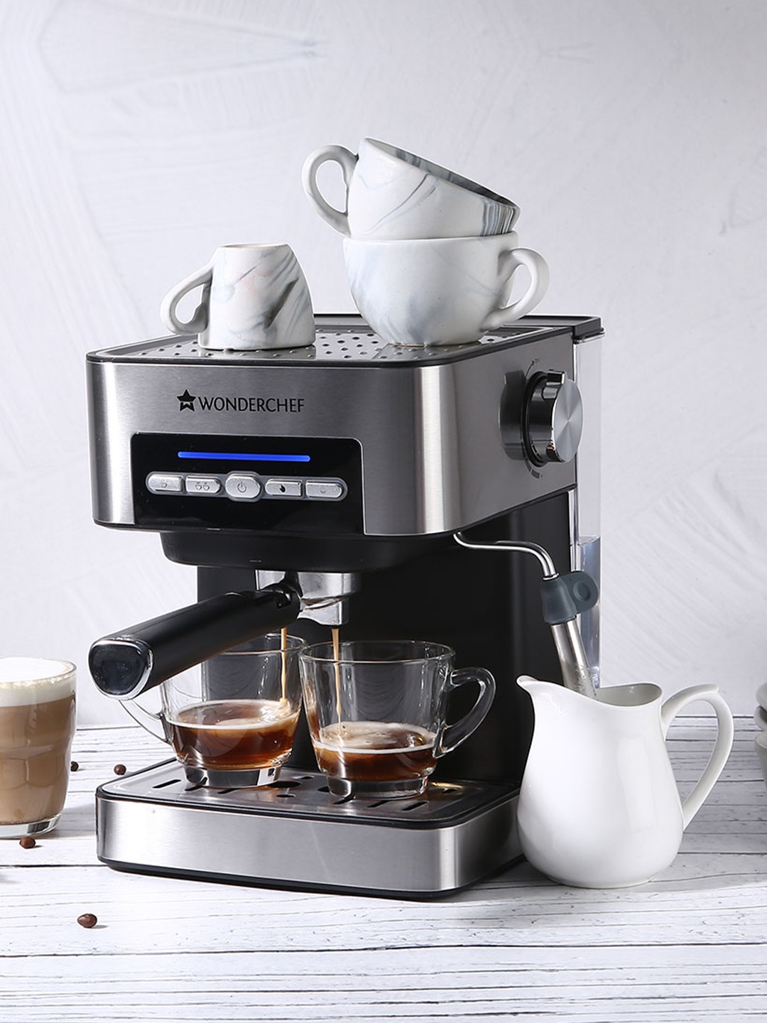 

Wonderchef Black Regalia Espresso Coffee Maker 20 Bar 850 W