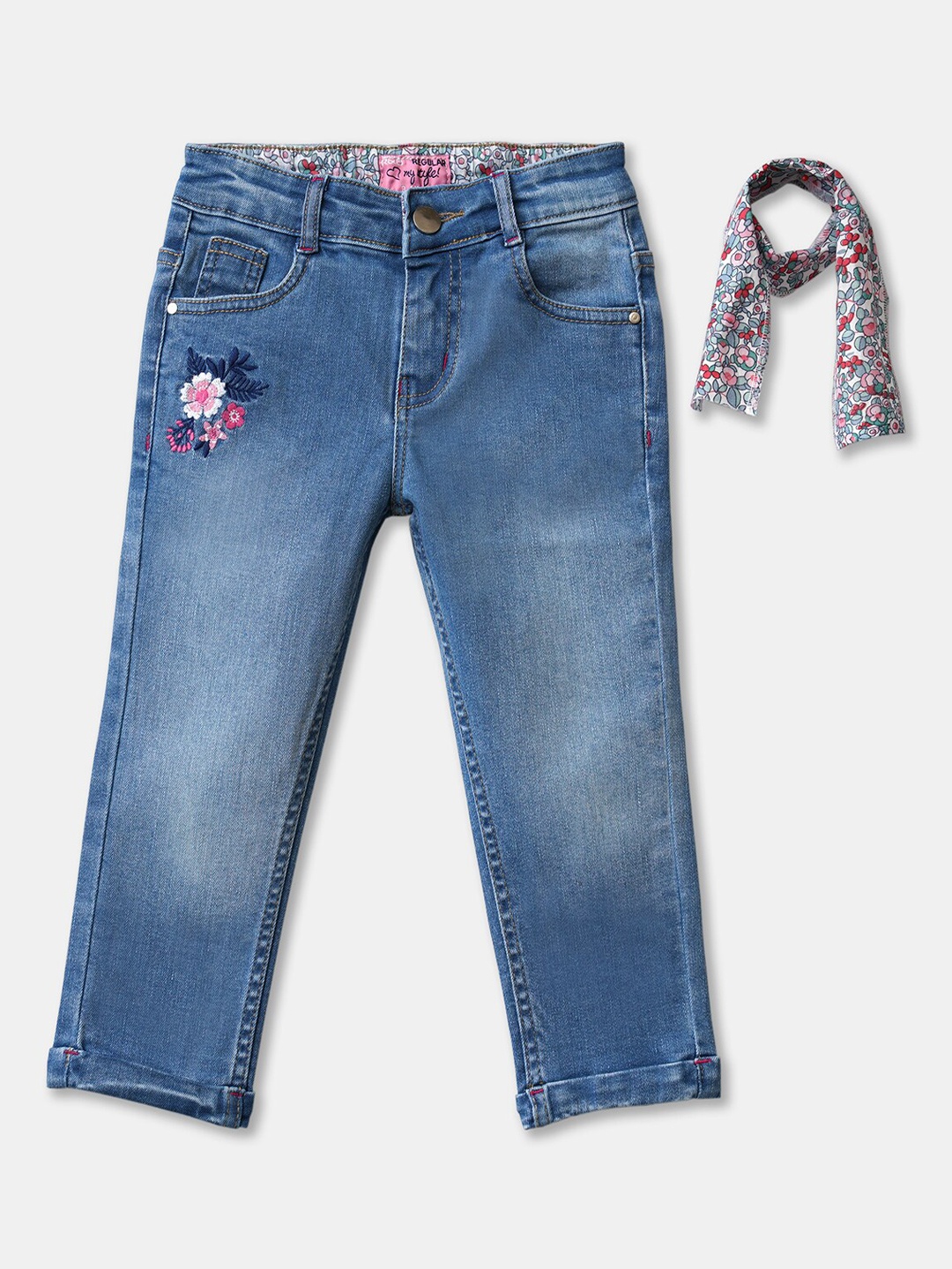 

R&B Girls Blue Light Fade Jeans