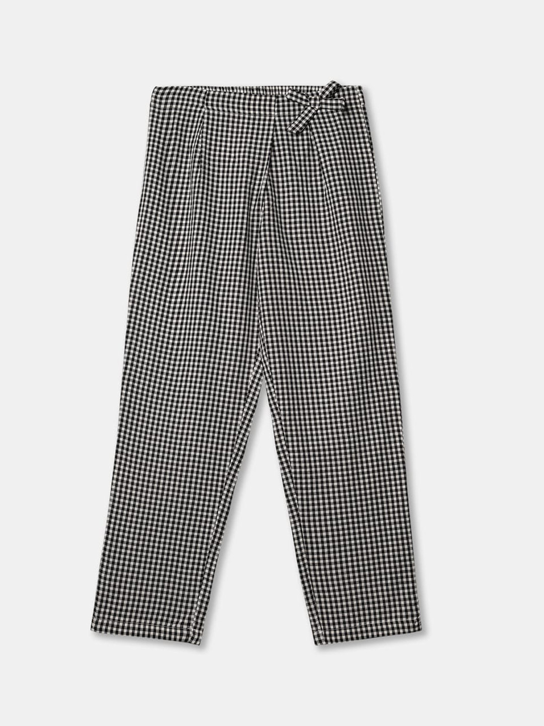 

R&B Girls Black Checked Trousers