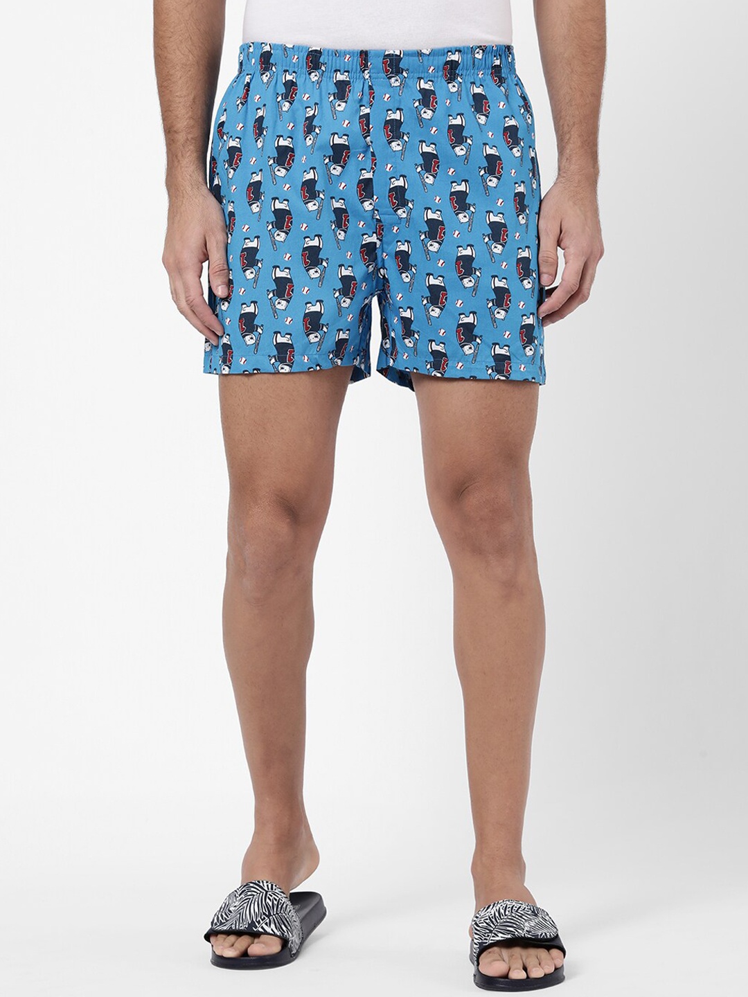 

R&B Men Blue Printed Pure Cotton Boxer 8905380463754