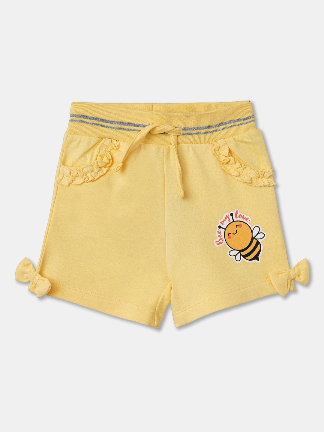 

R&B Girls Yellow Printed Shorts