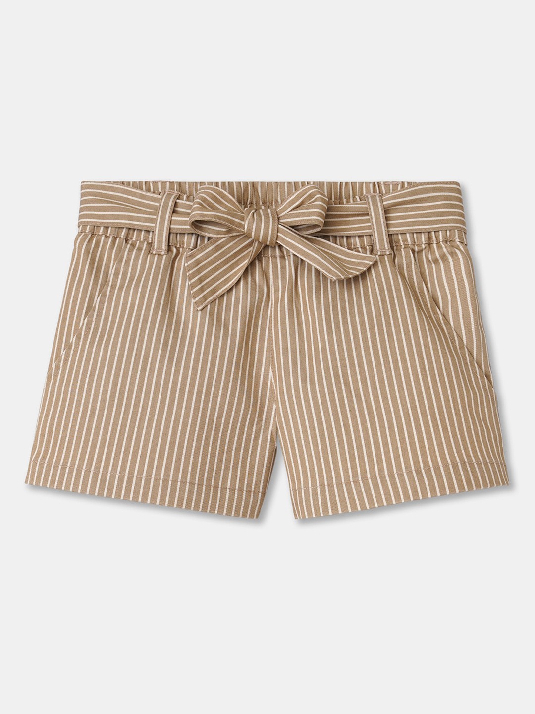 

R&B Girls Beige Striped Shorts