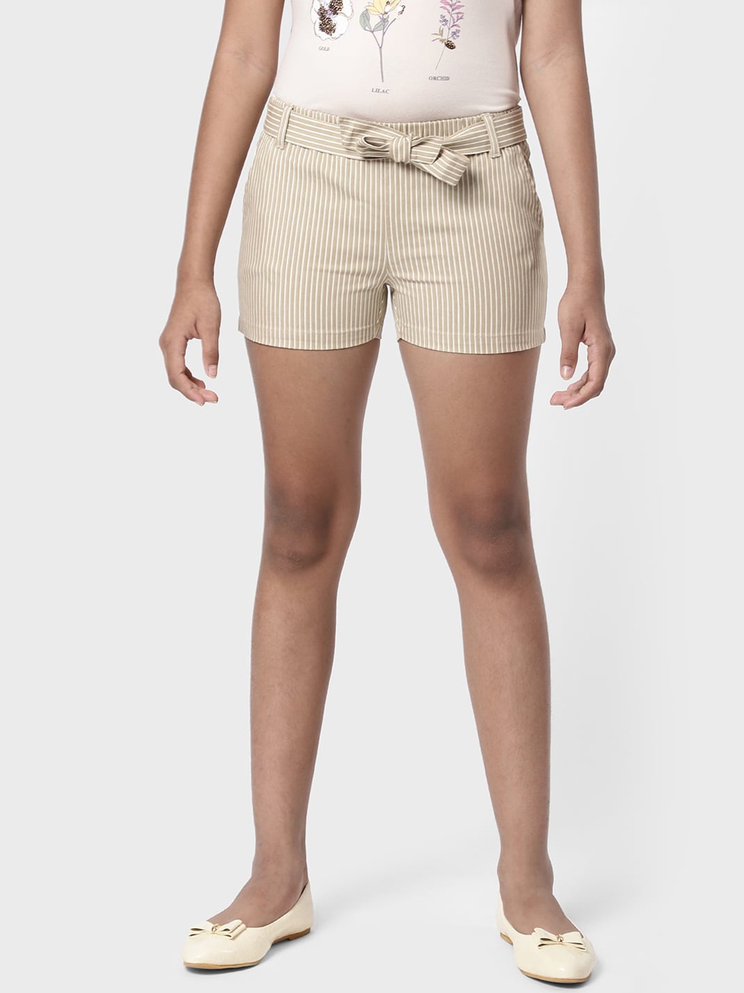 

R&B Girls White Striped Shorts