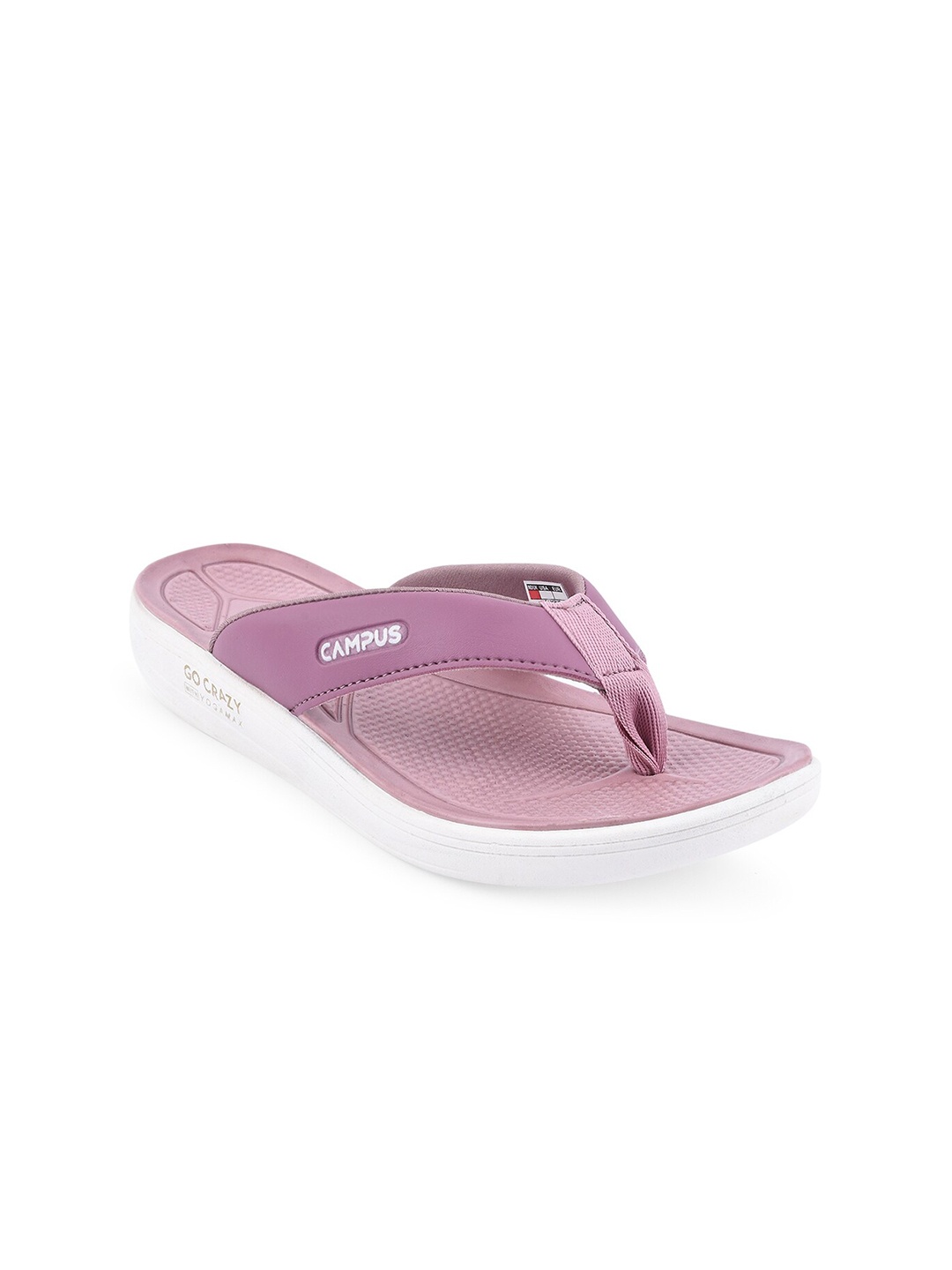 

Campus Women Purple & White Rubber Thong Flip-Flops