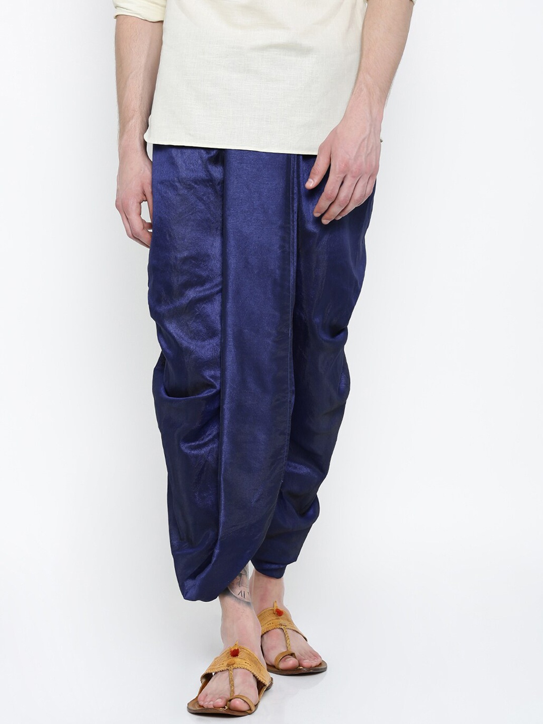 

ROYAL KURTA Men Navy Blue Solid Dhoti Pants