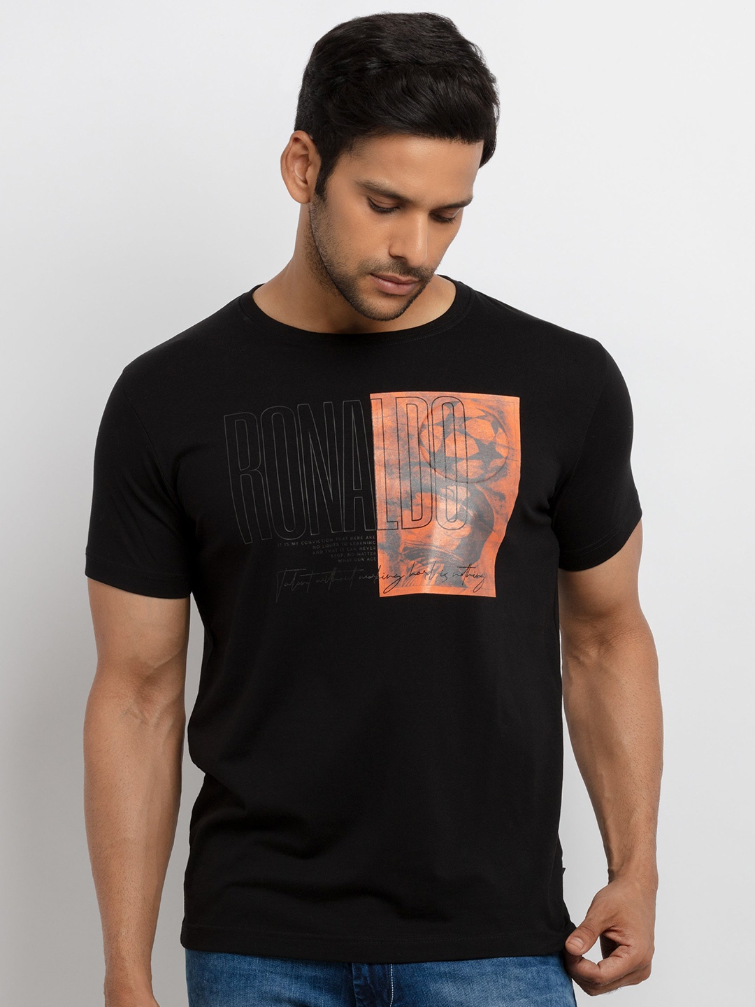 

Status Quo Men Black Printed T-shirt
