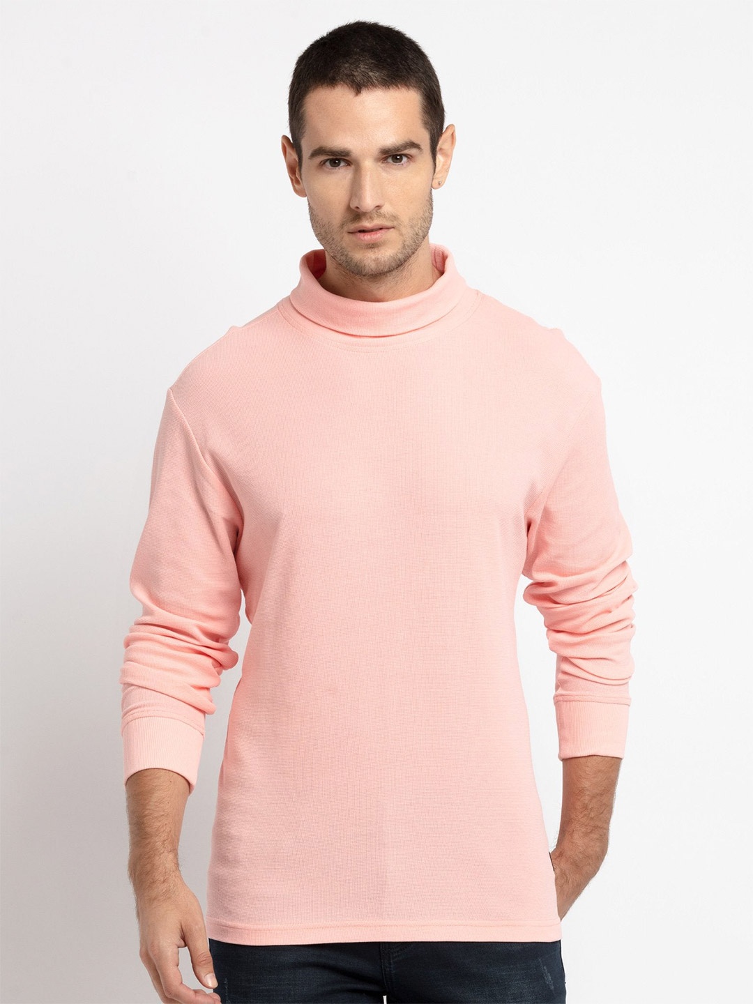 

Status Quo Men Pink High Neck T-shirt