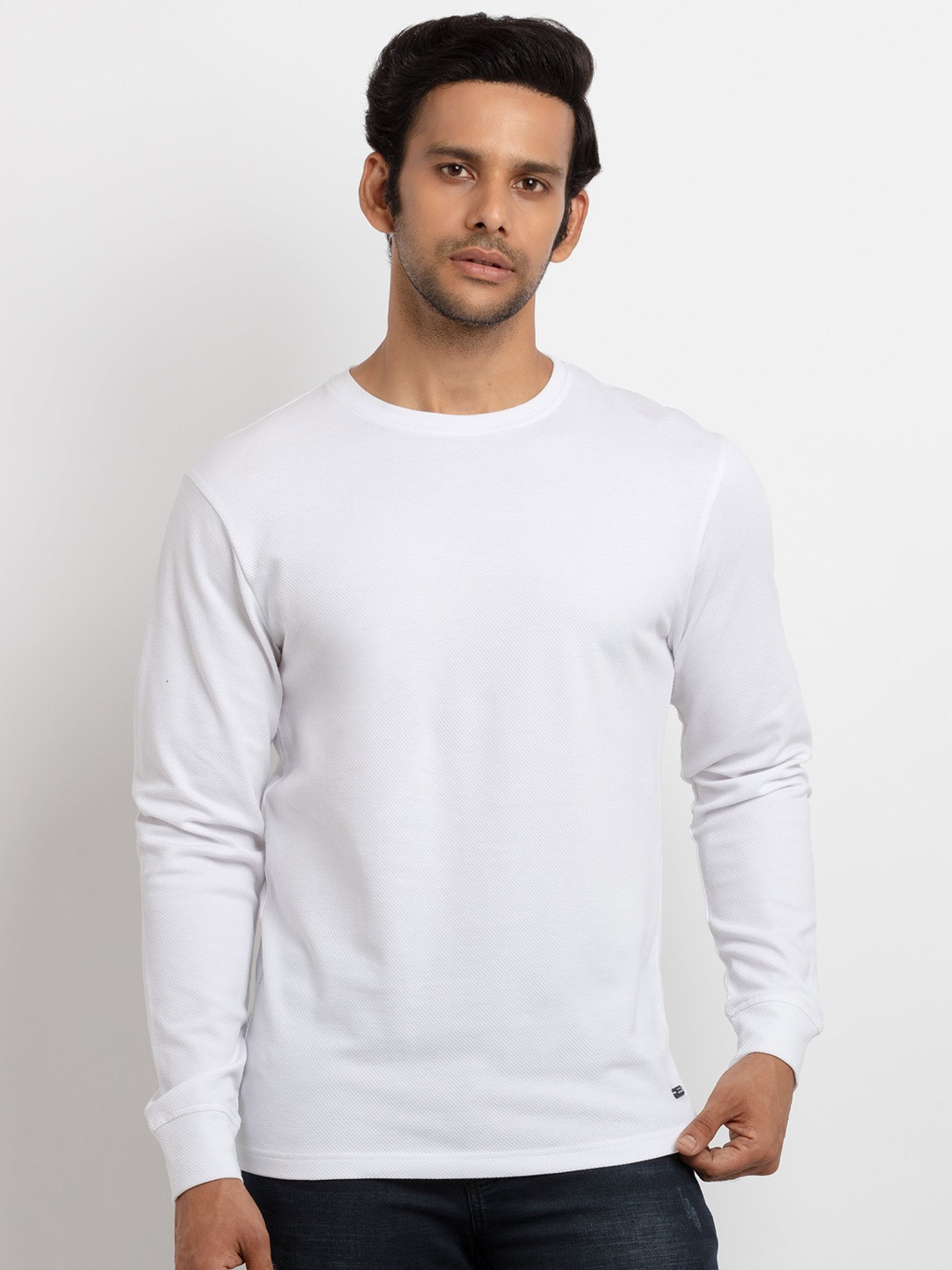 

Status Quo Men White Applique T-shirt