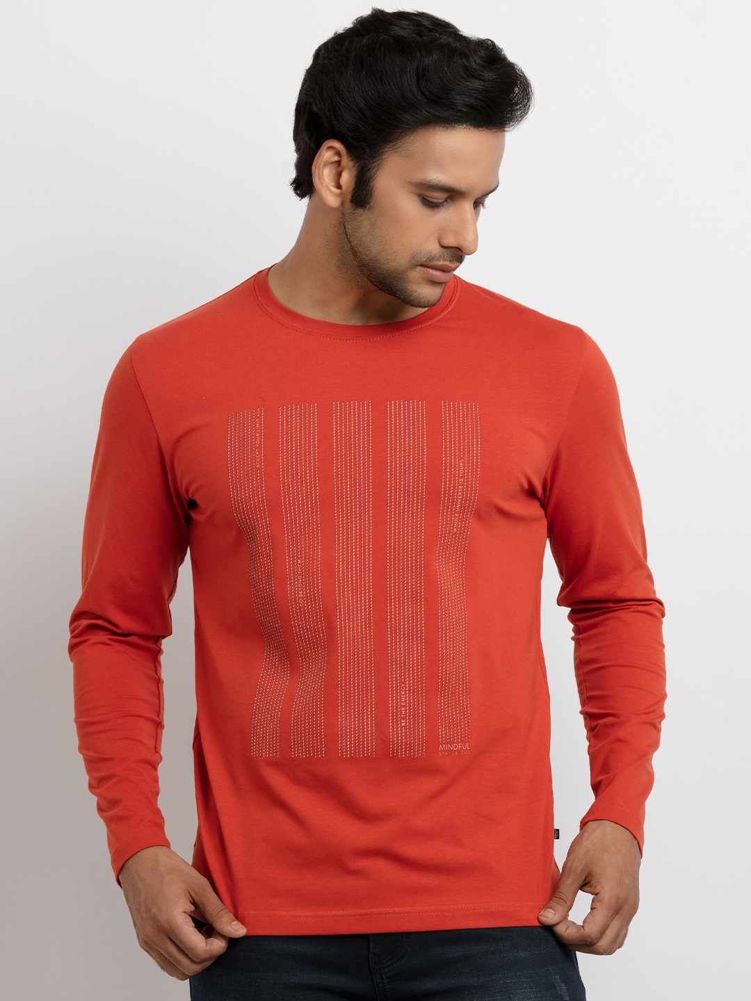 

Status Quo Men Rust Printed T-shirt