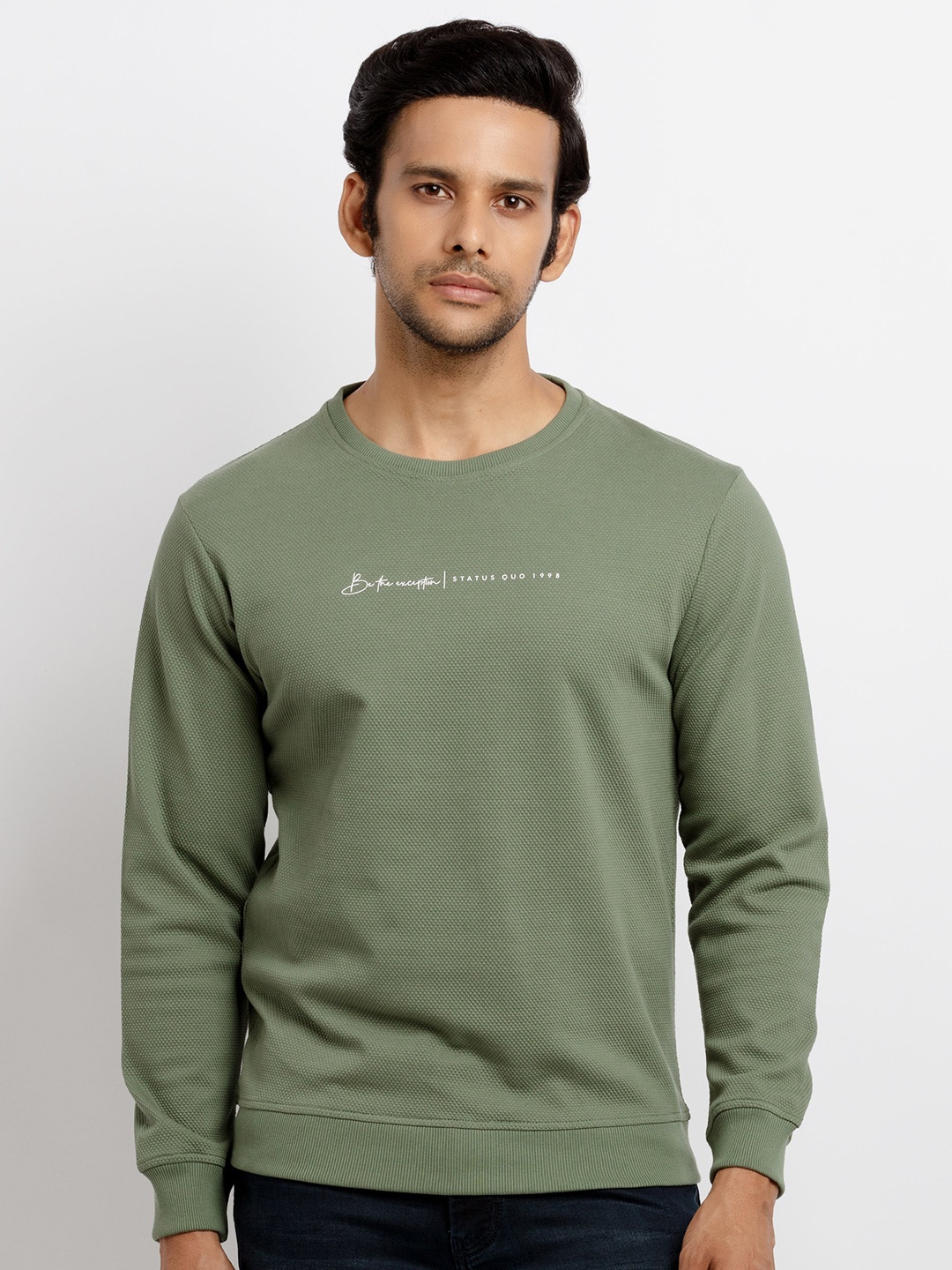 

Status Quo Men Green Typography T-shirt
