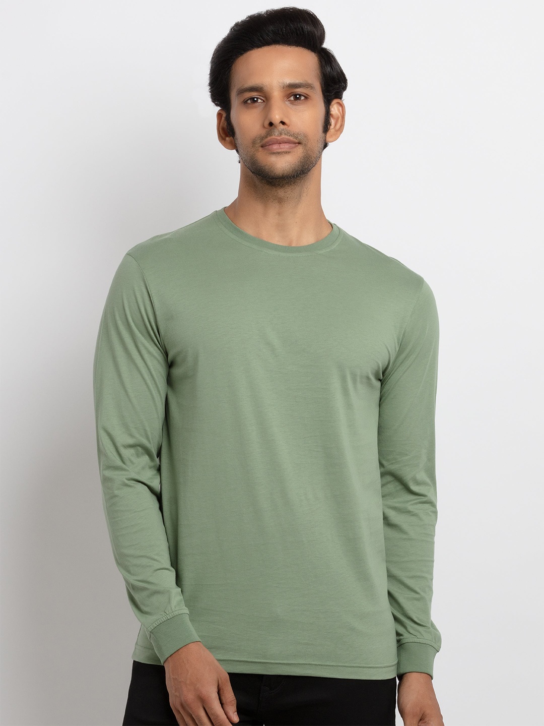 

Status Quo Men Green Raw Edge T-shirt