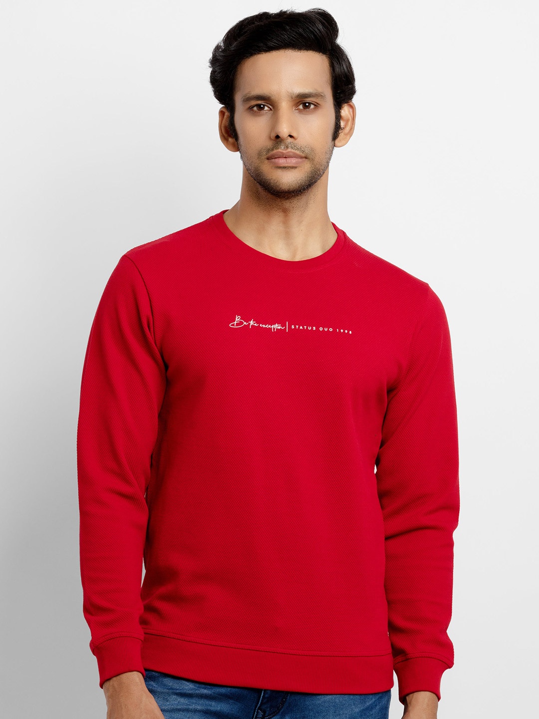 

Status Quo Men Red Typography T-shirt