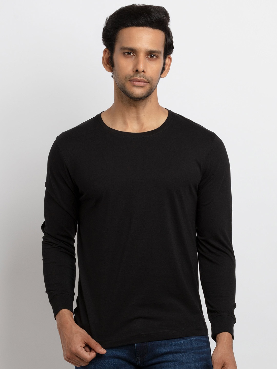 

Status Quo Men Black Raw Edge T-shirt