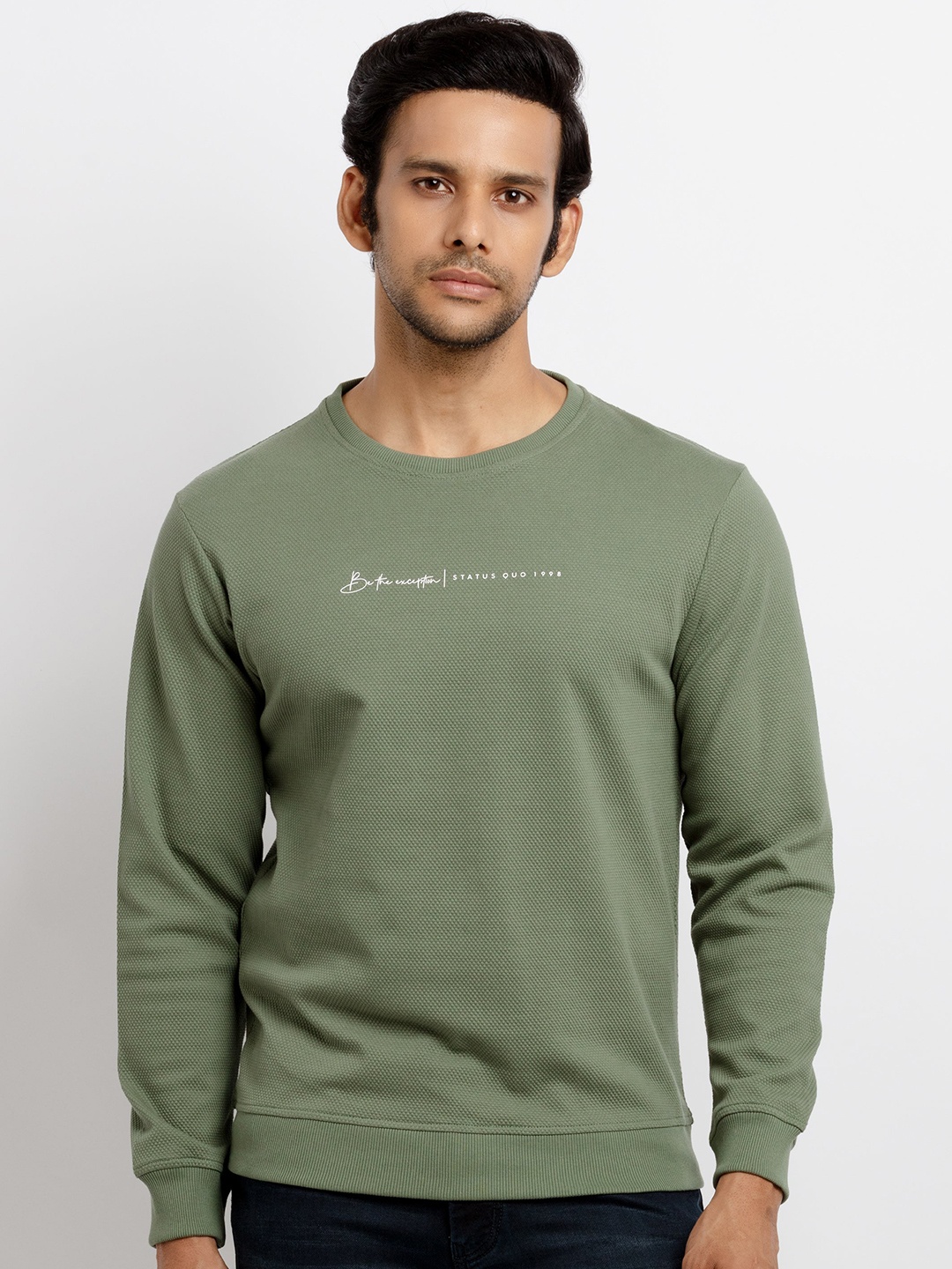 

Status Quo Men Green Typography T-shirt