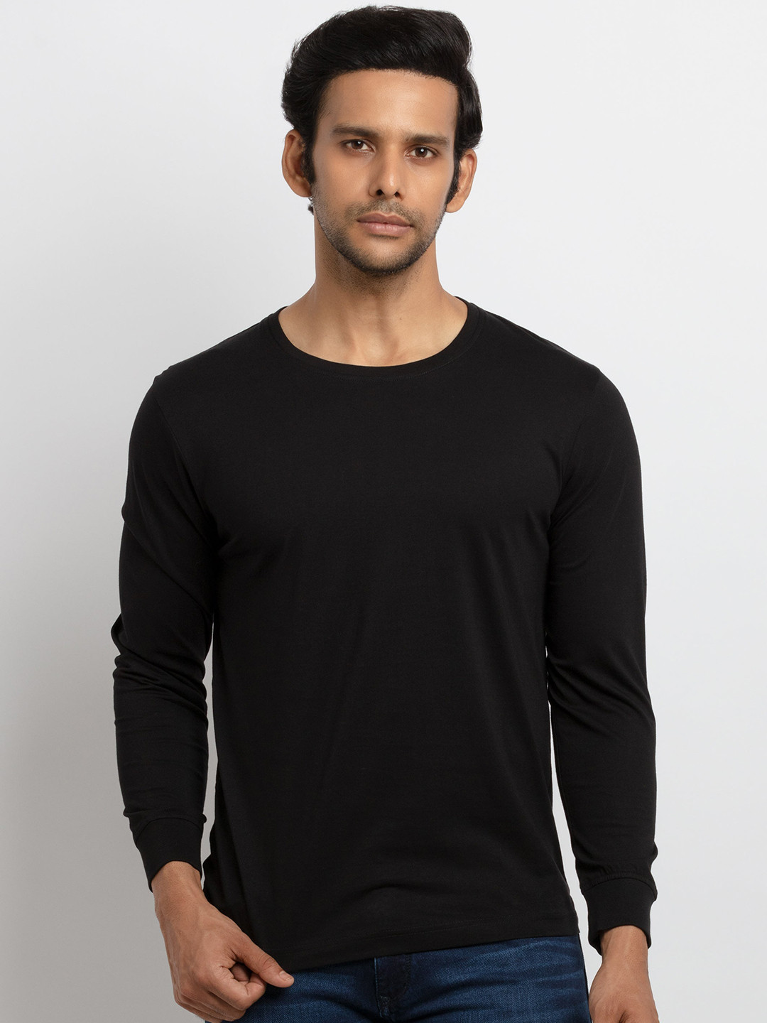 

Status Quo Men Black Raw Edge T-shirt