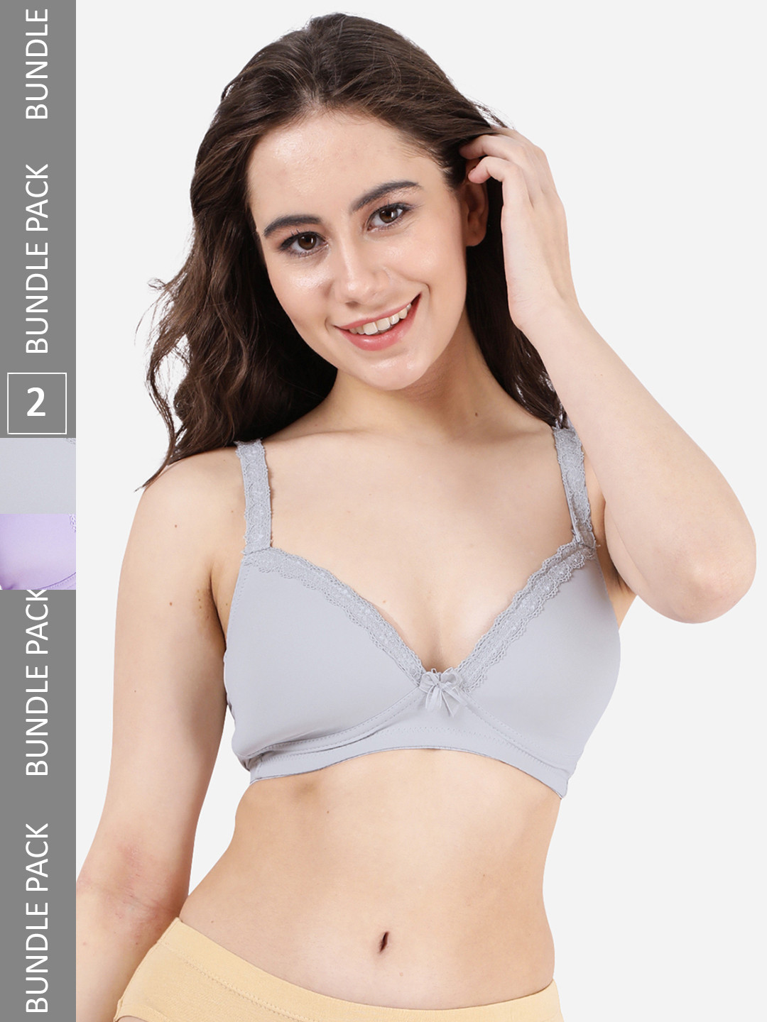 

shyaway Pack Of 2 Lightly Padded All Day Comfort Seamless Everyday Bra, Blue